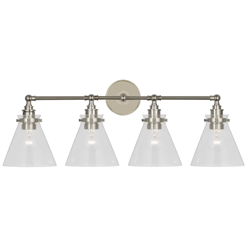 Parkington 32" Four Light Bath Bar, Polished Nickel
