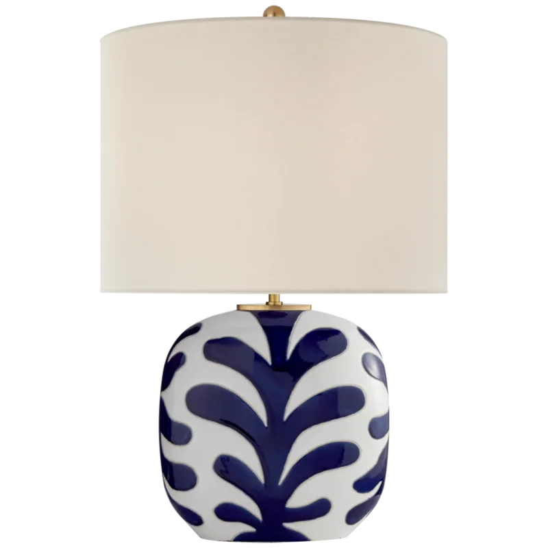 Parkwood Medium Table Lamp, White and Cobalt