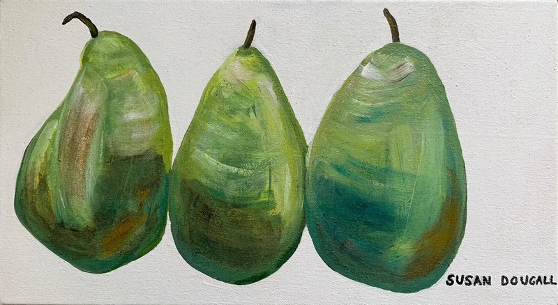 Pear, 17.5"L x 9.5"W
