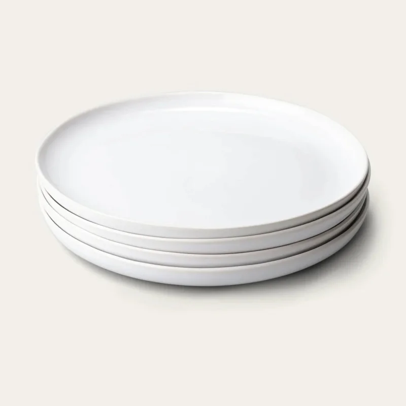Pearl White Dinner Plates, Set of 4