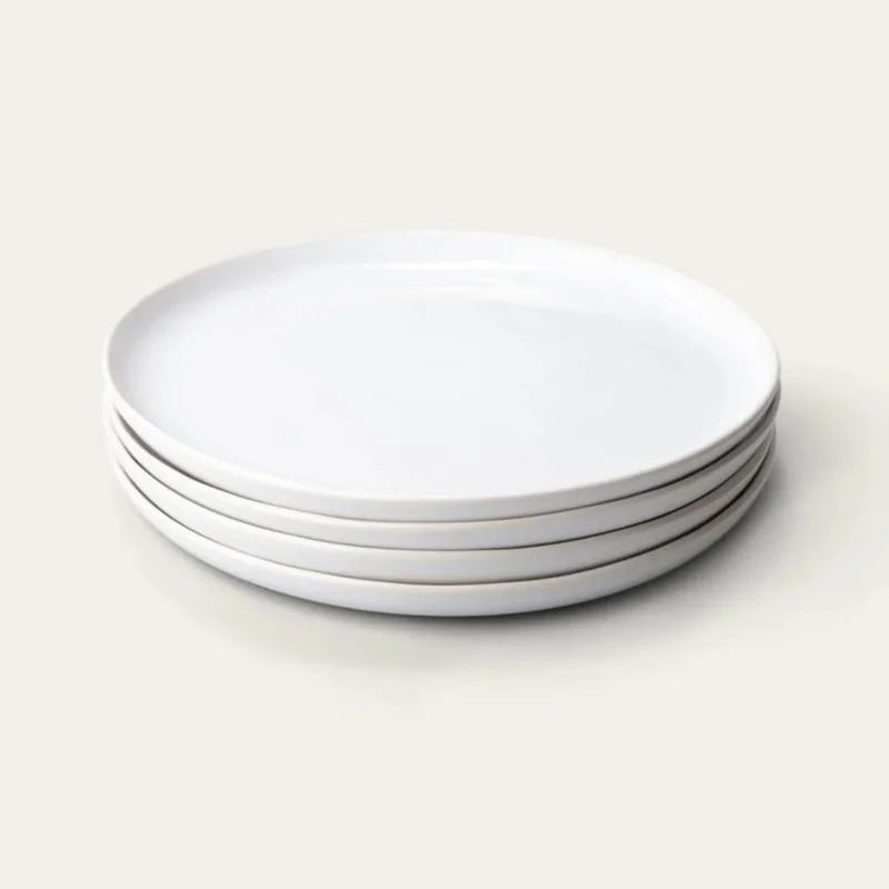 Pearl White Salad Plates, Set of 4