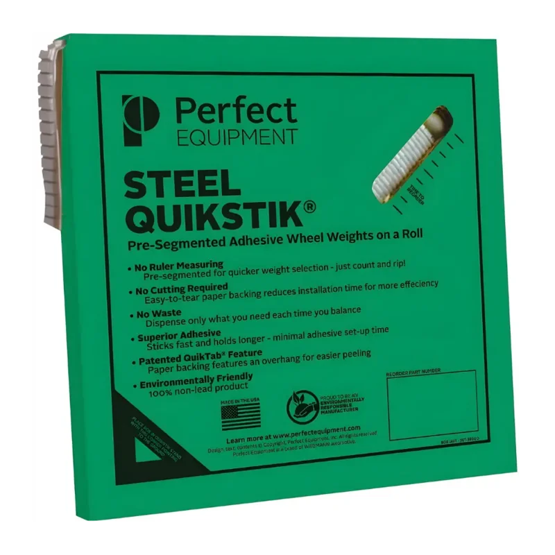 Perfect 200624STR Low-Profile Steel Stick-On Wheel Weights, 0.25 oz Roll (1,280 Pcs)