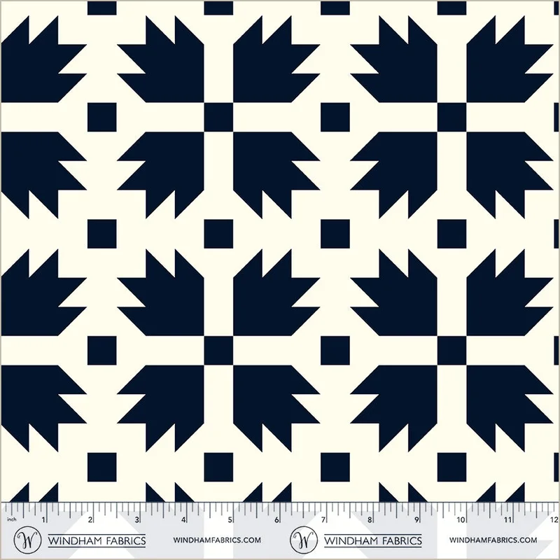 PERFECT POINTS II: Bear Paw-Navy (1/4 Yard)