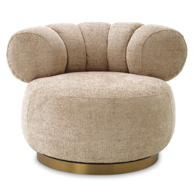 Phedra Swivel Chair, Lyssa Sand