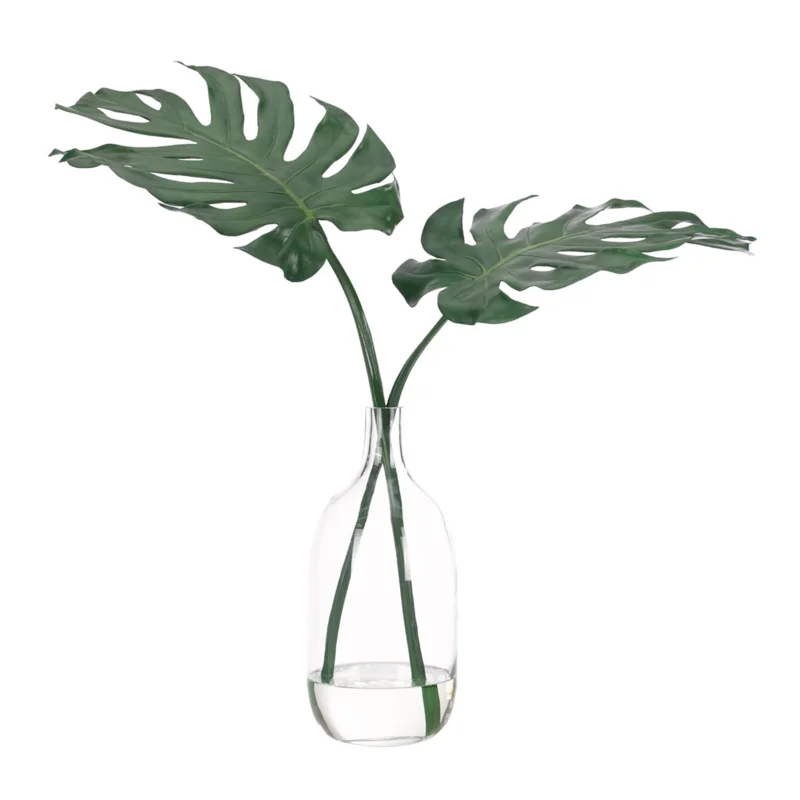 Philo Split Leaf, Glass Bottle Faux, Watergarden, 28"