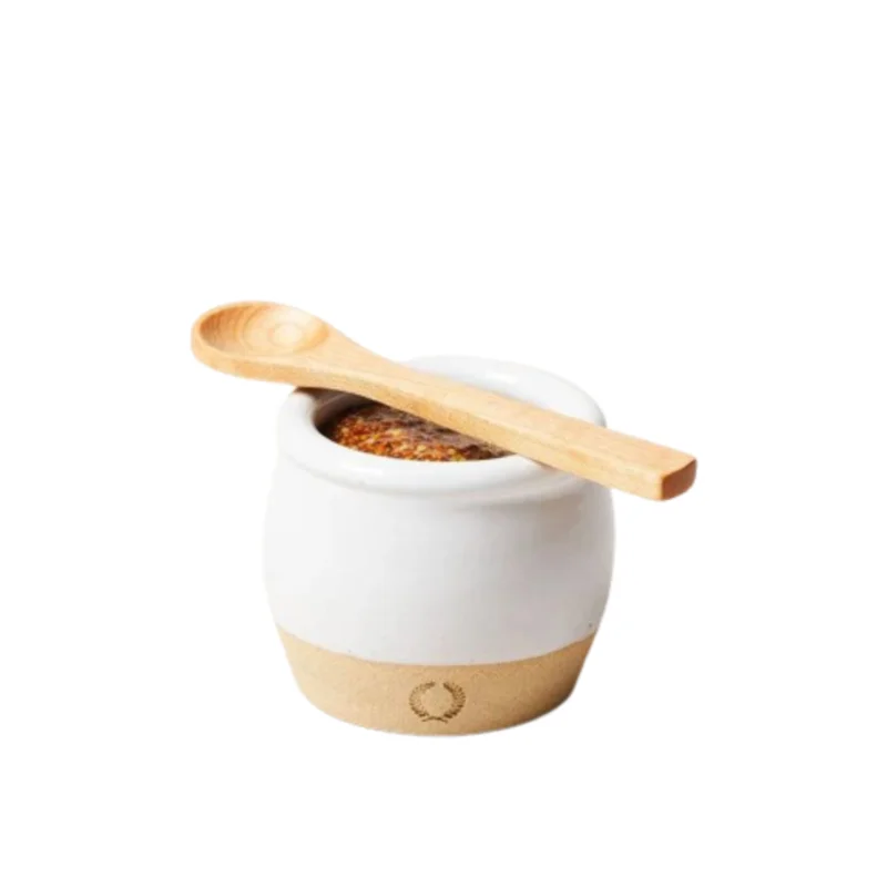Pickle Pot with Spoon, Farmhouse Pottery
