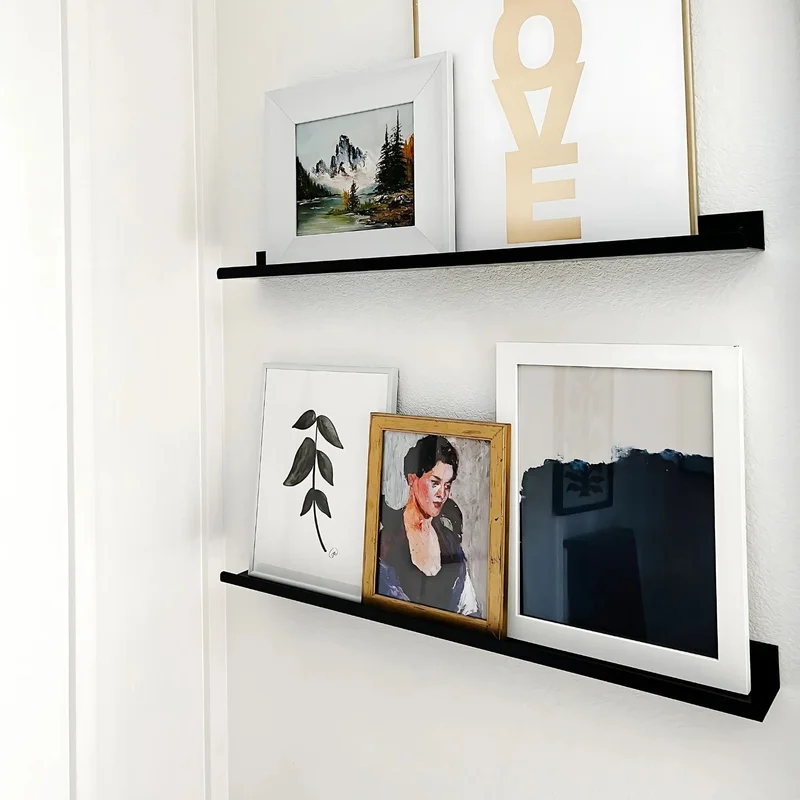 Picture Ledge Shelf - Black, White, or Green Black
