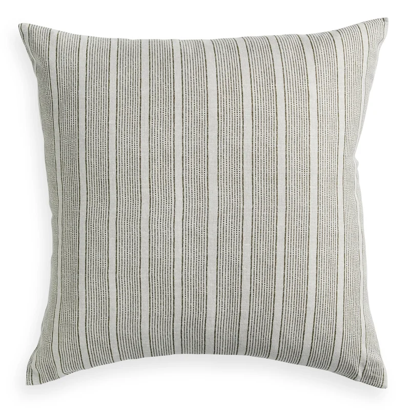 Pollara Khaki Linen Cushion , 20" X 20"