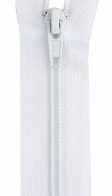 Polyester Coil 1-Way Separating Zipper 14in: White
