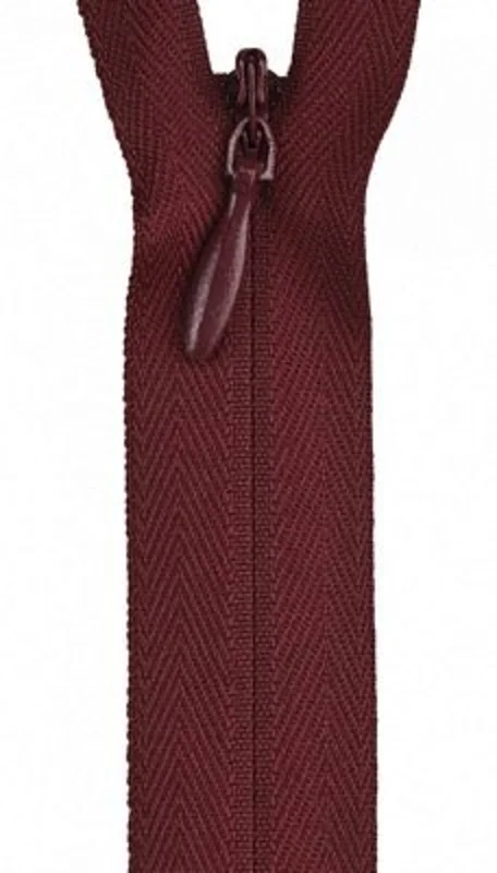 Polyester Invisible Zipper 20-22", Barberry Red