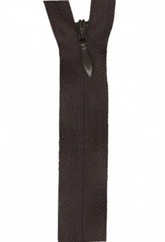 Polyester Invisible Zipper 20-22", Cloister Brown