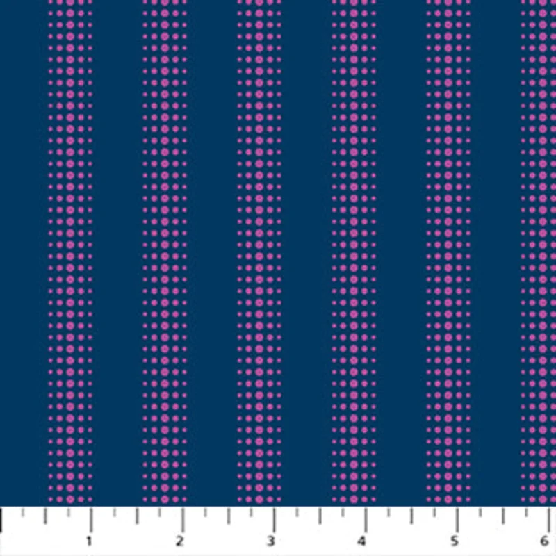 POP SUGAR: Dot Stripe-Navy (1/4 Yard)