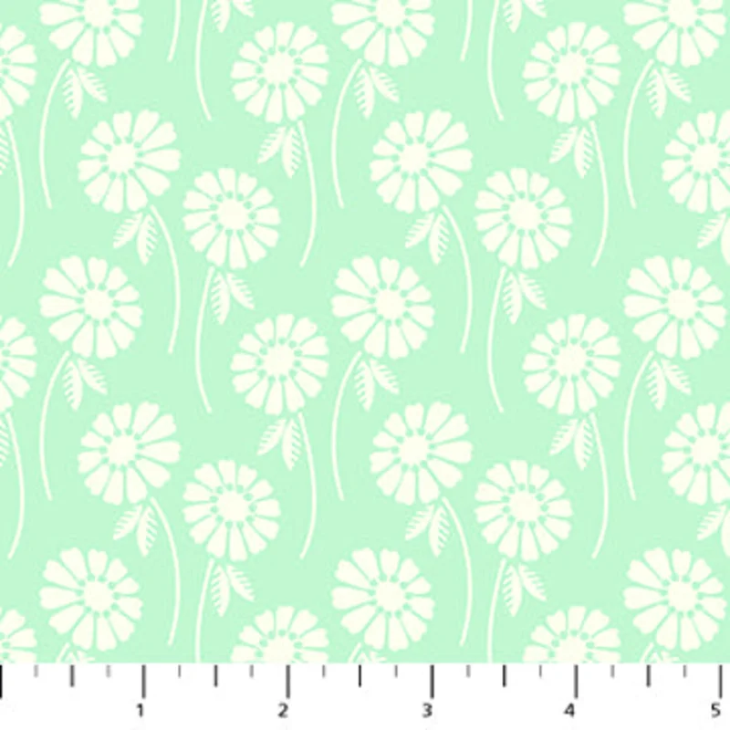 POP SUGAR: Upsy Daisy-Aqua (1/4 Yard)