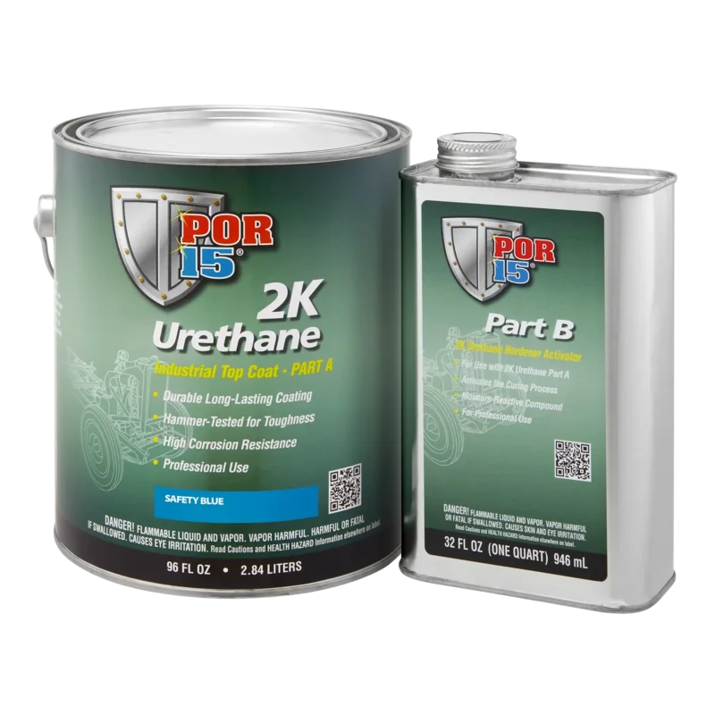 POR-15 2K Urethane - 2-Part Industrial Top Coat (GALLONS) Safety Blue