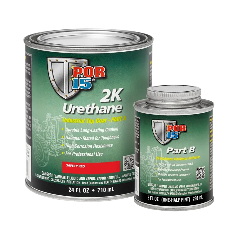 POR-15 2K Urethane - 2-Part Industrial Top Coat (QUART) Safety Blue