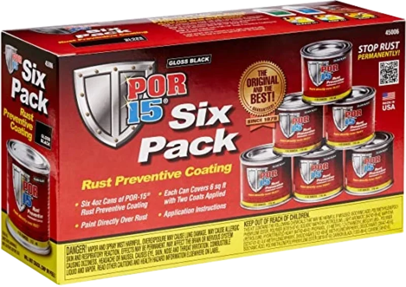 POR-15 Six Pack Gloss Black 45006