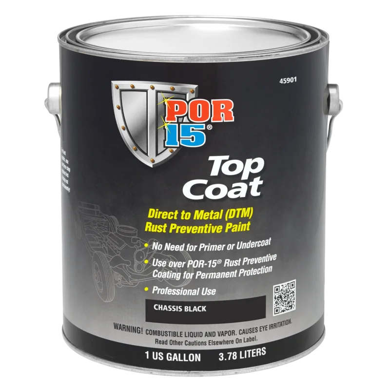 POR-15 Top Coat Direct to Metal (DTM) Paint (GALLON) Gloss Black