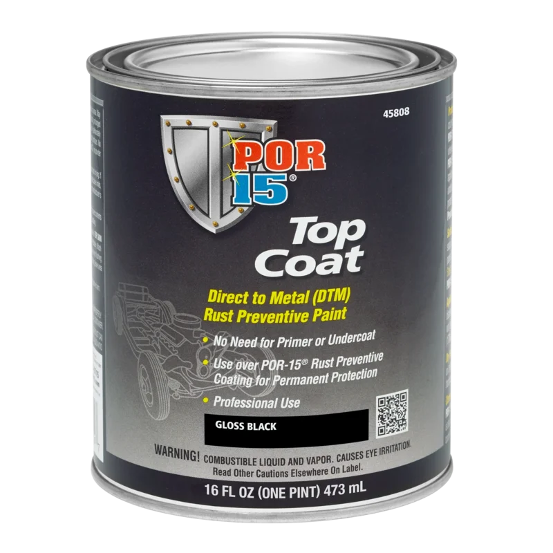 POR-15 Top Coat Direct to Metal (DTM) Paint (PINT) Gloss Black
