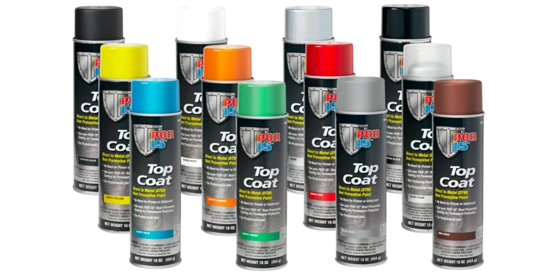 POR-15 Top Coat Direct to Metal (DTM) Paint (SPRAY CANS) Gloss Clear