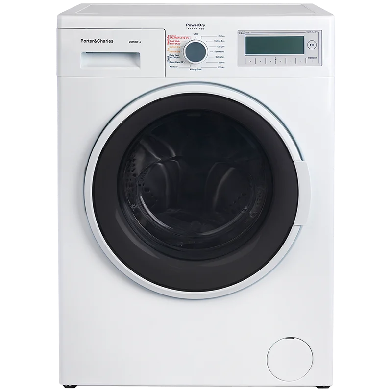 Porter & Charles - 2.1 cu. Ft Front Load Combination Washer/Dryer in White - COMBI9-6 White