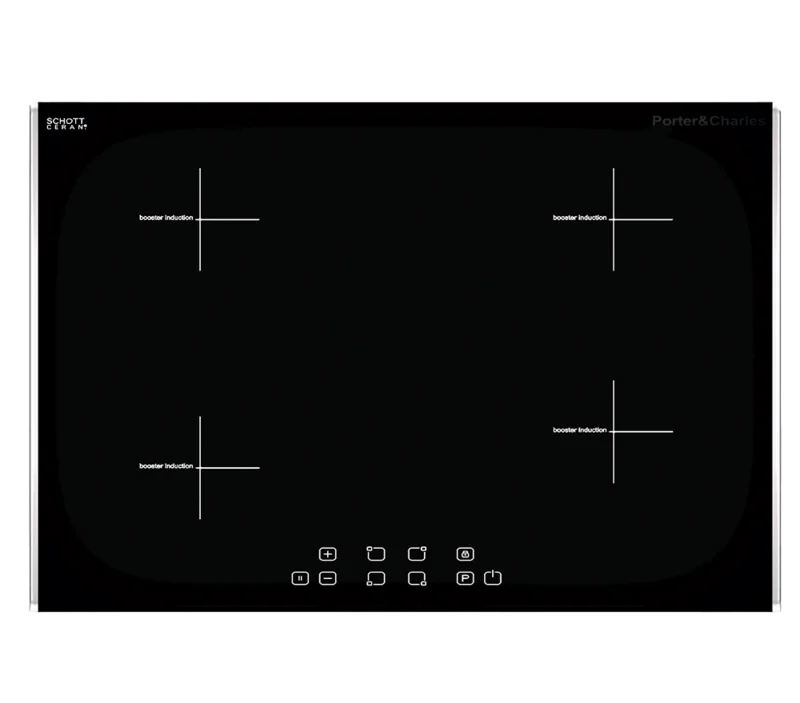 Porter & Charles - 30.75 inch wide Induction Cooktop in Black Stainless - CI76V Black Stainless