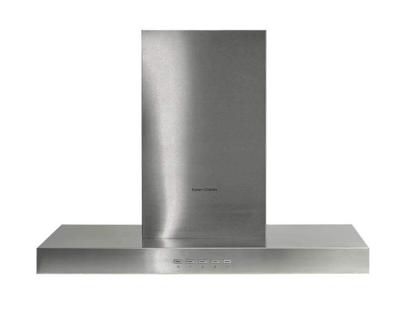 Porter & Charles - 30 Inch 600 CFM Wall Mount and Chimney Range Vent in Stainless - T-SHAPE-30 Stainless