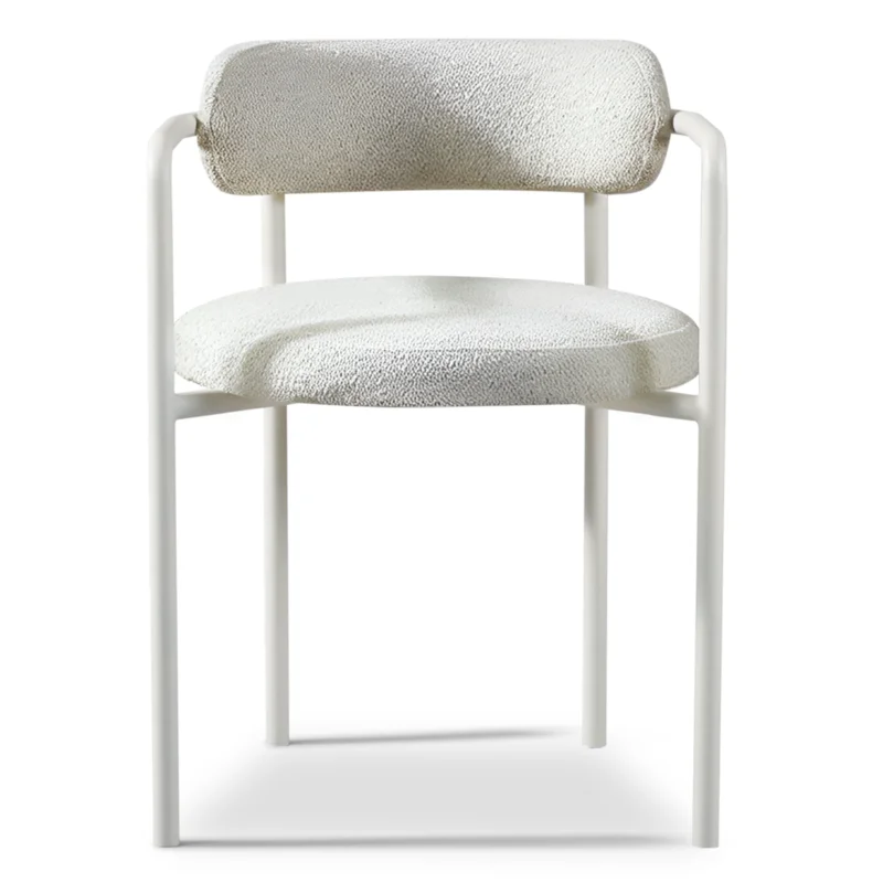 Porto Dining Chair, Aluminum Bone/ Riviera Ivory