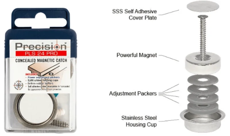 Precision PLS24 PRO Concealed Magnetic Catch