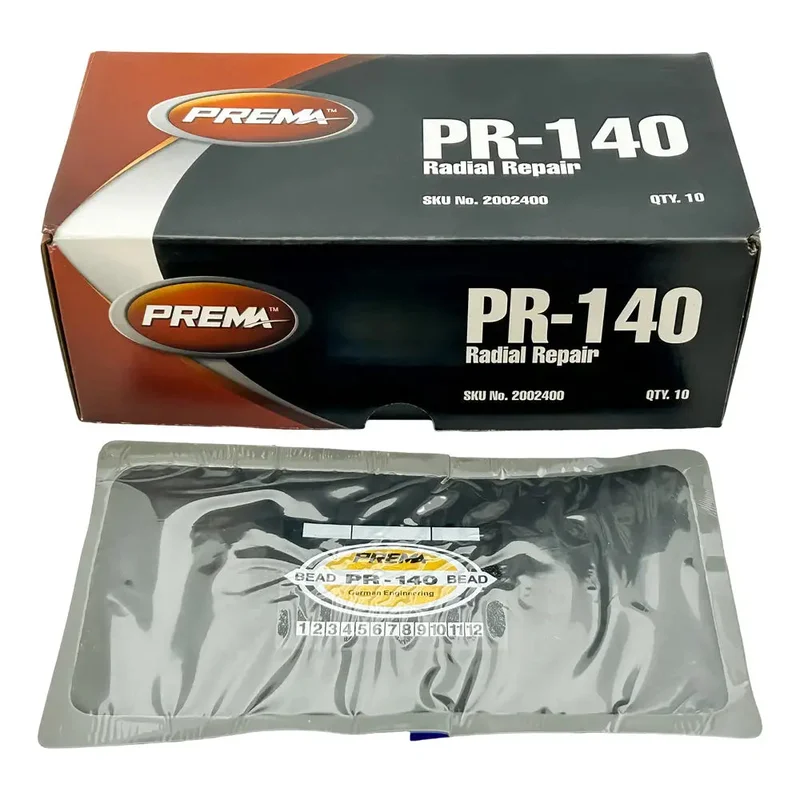 Prema PR-140 Radial Tire Repair Patch for Truck Tires, 3-Ply, 7.75 x 4.75" (10/Box)
