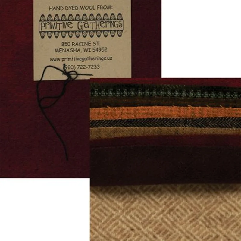 PRIMITIVE GATHERINGS: Wool 5" Charm Pack-Assorted