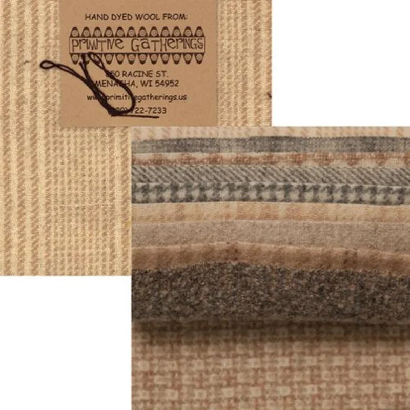 PRIMITIVE GATHERINGS: Wool 5" Charm Pack-Sheep