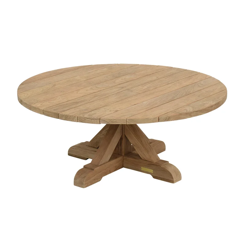 Provence 42" Rd Coffee Table-Rustic, 42"D x 17.5"H