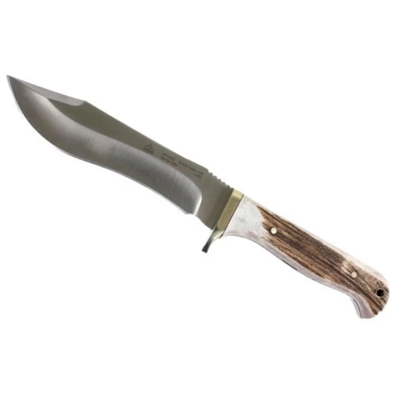 Puma SGB Buffalo Hunter Stag Fixed Blade Knife with Leather Sheath