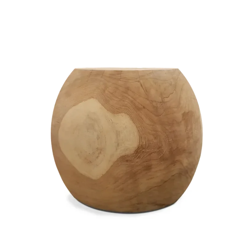 Pure Sphere Stump, Teak, 23.6"W x 23.6"D