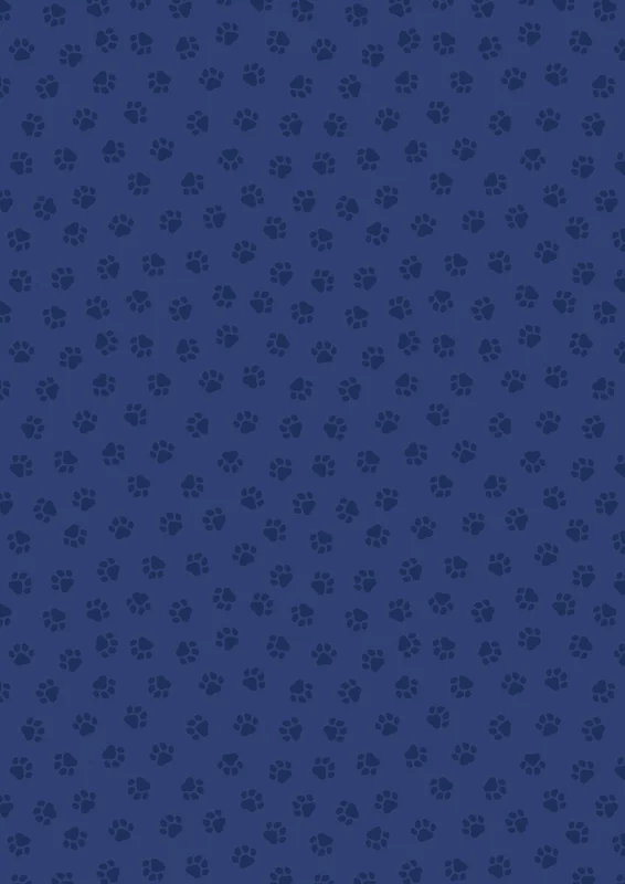 PURFECT BOOK CLUB: Paws-Blue (1/4 Yard)