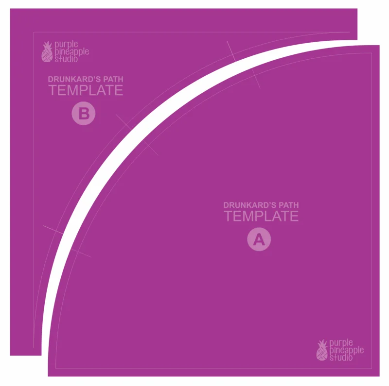 PURPLE PINEAPPLE STUDIO: Drunkard's Path Template