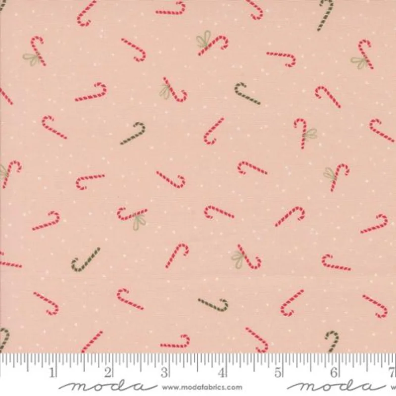 PURRFECT CHRISTMAS: Candy Canes-Bubblegum (1/4 Yard)