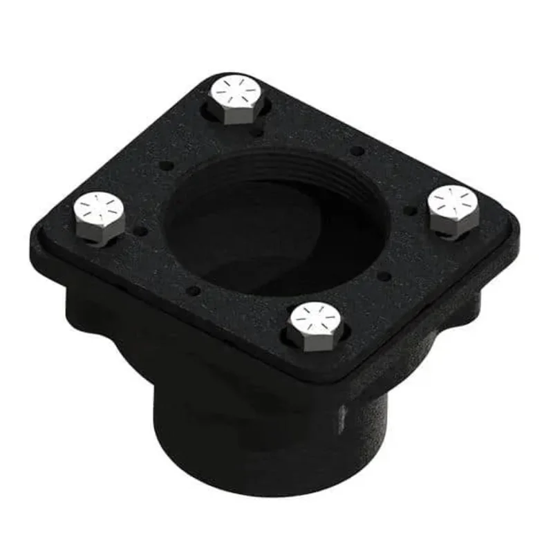 QM Drain 2" Cast Iron Square Drain Flange