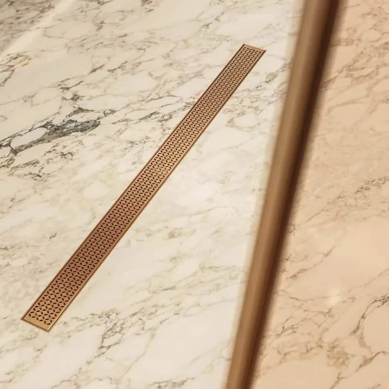 QM Drain Delmar Lotus Standard Linear Shower Drain