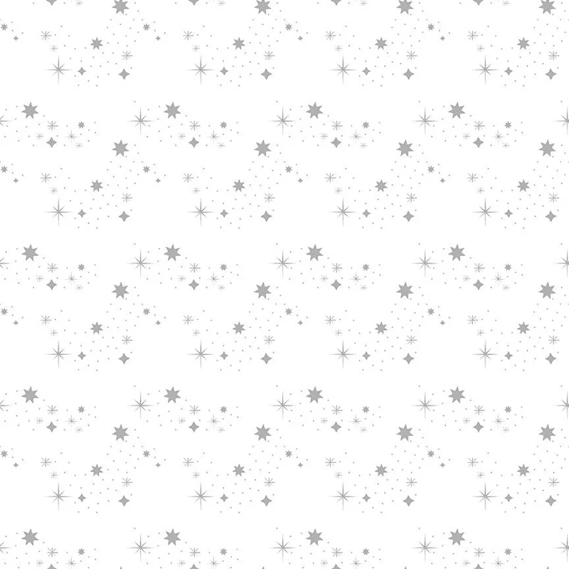QUIET RIOT: Star Spray-White (1/4 Yard)