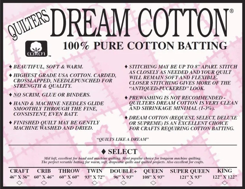 Quilters Dream Cotton Select: King 122" x 120"