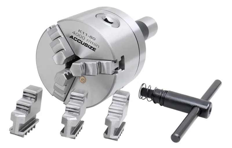 R8 Precision Lathe Chucks, 3-Jaw Self-Centering Scroll, Quick Change Lathe Chuck