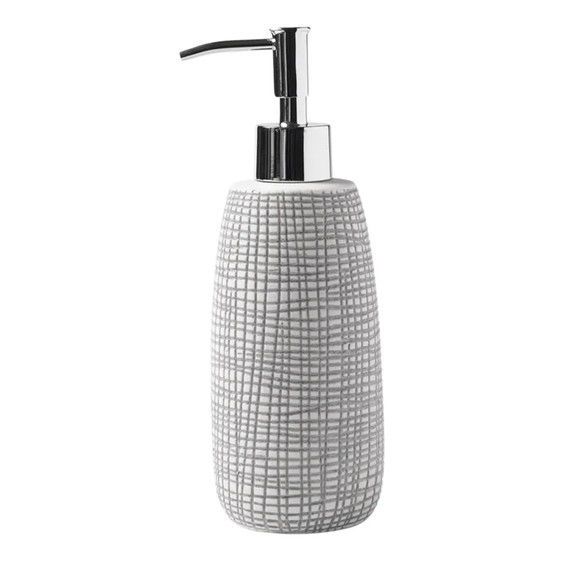 Raffia Lotion Dispenser, Porcelain / Unique