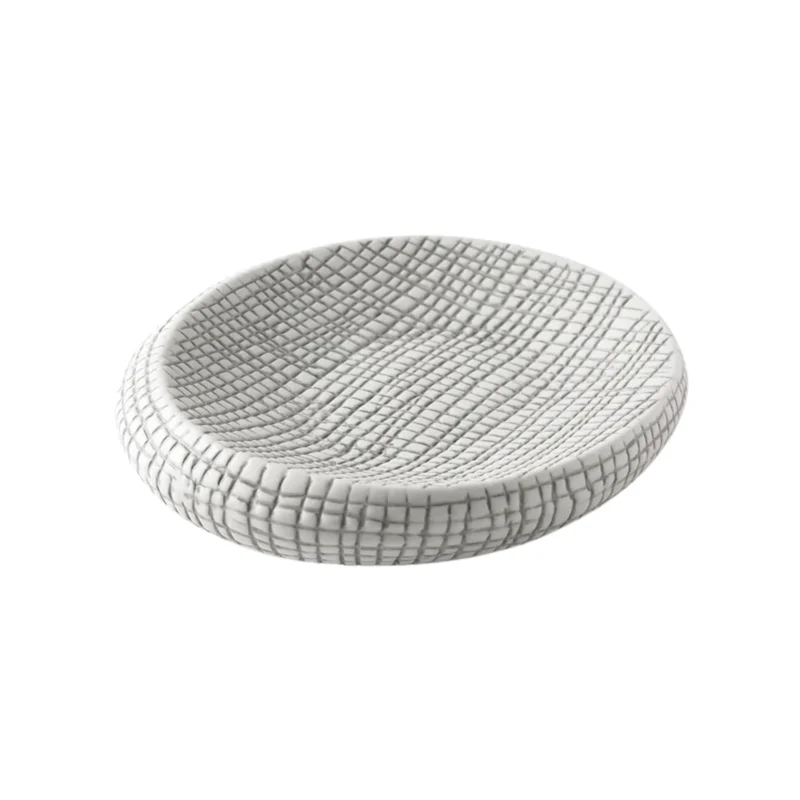 Raffia Soap Dish, Porcelain / Unique