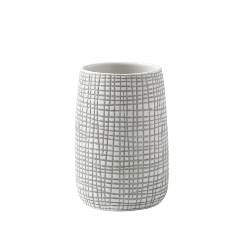 Raffia Tumbler, Porcelain / Unique
