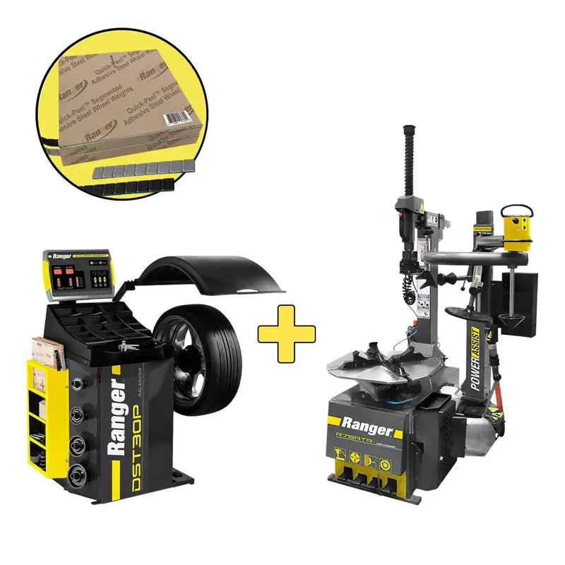 Ranger R76ATR Tire Changer, DST30PX Balancer (NEW HOOD) w/ Free Weight - 5140124