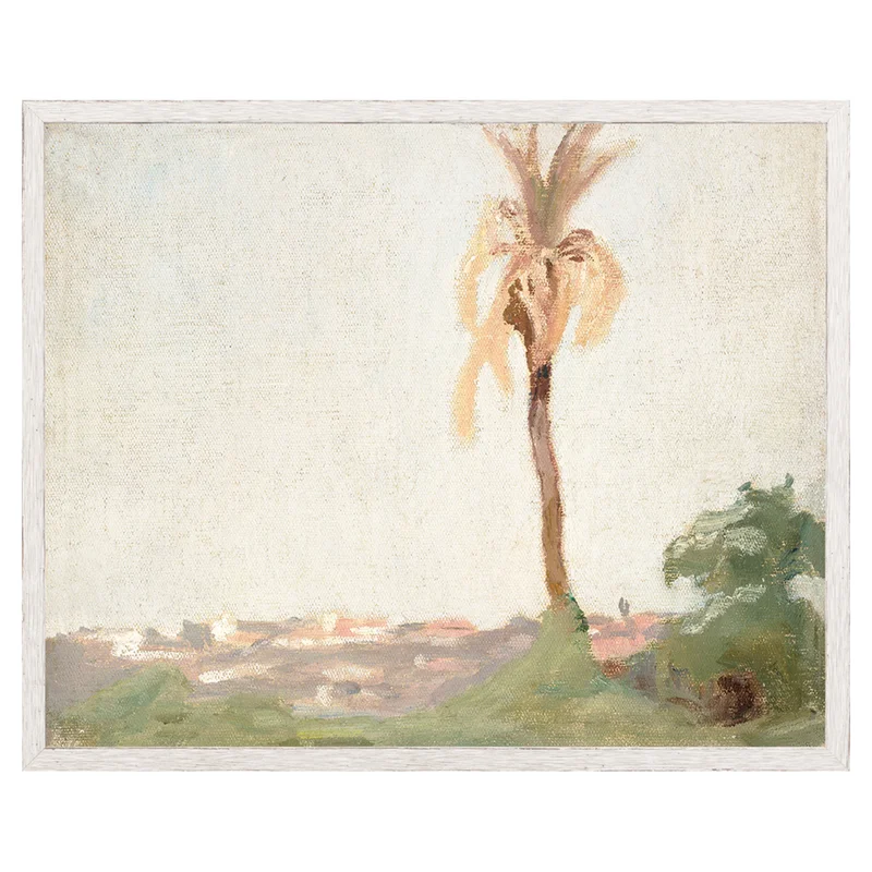 Raw Canvas Series: Pastel Palm I, 21" x 17"