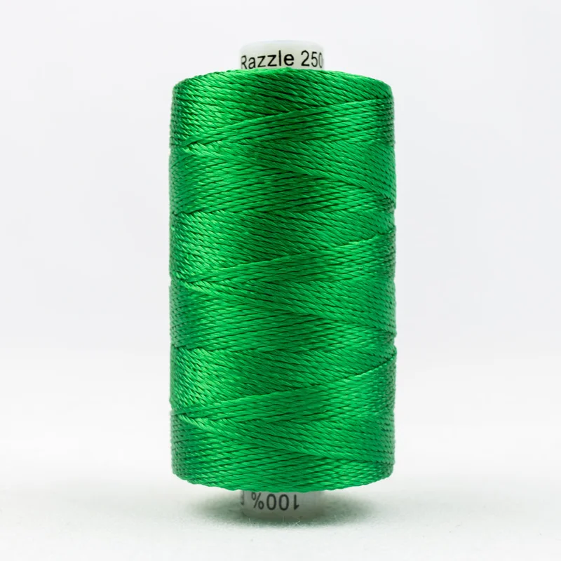 RAZZLE: 8wt Rayon 200yds-Brilliant Green 2854