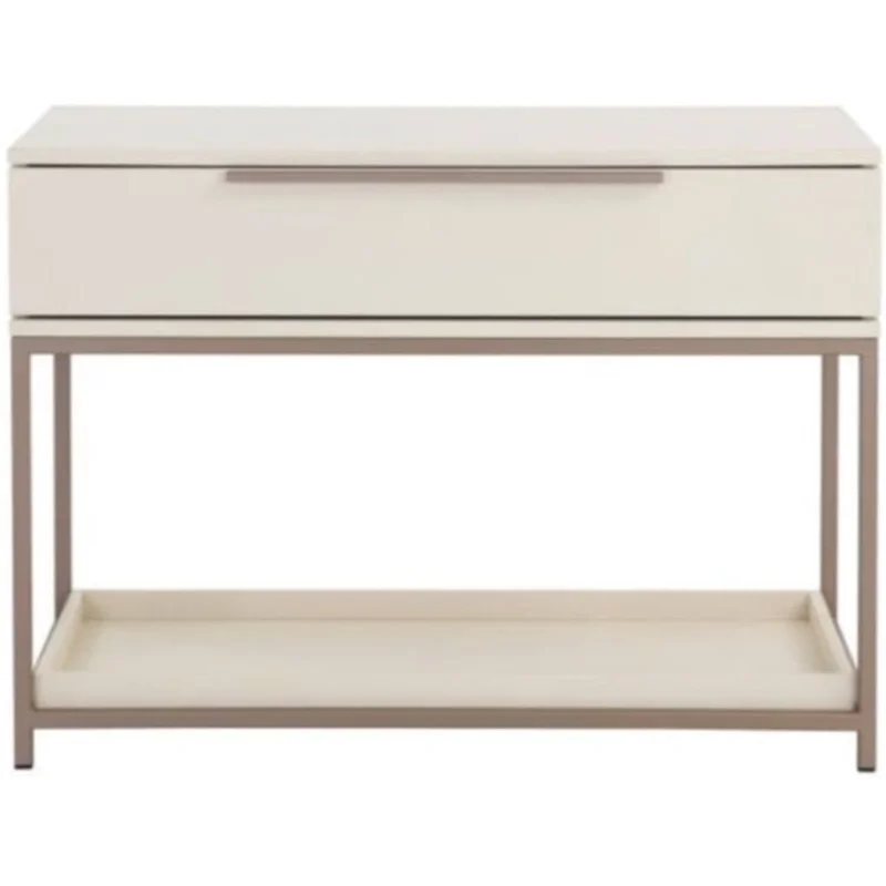 Rebel Large 38" Nightstand, Champagne Gold/Cream