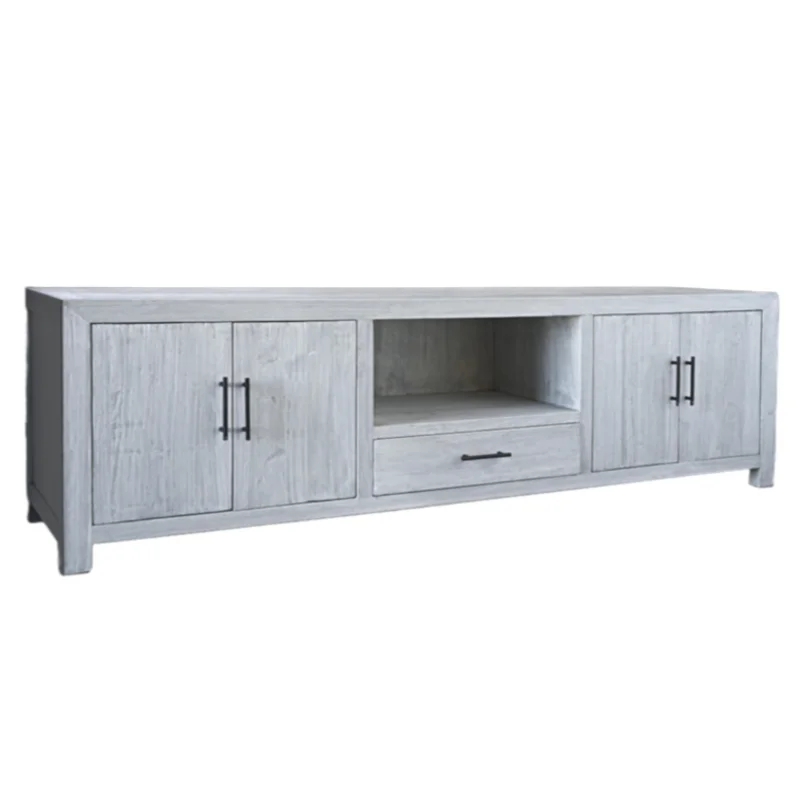 Reclaimed Elm Media Console, Light Elm, 82"L x 18"W x 23"H